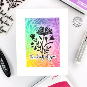 Floral Imprints Clear Stamp Set