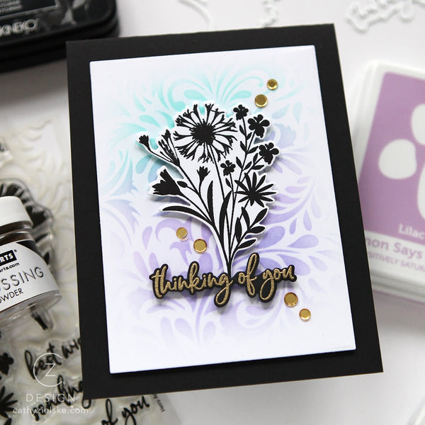 Floral Imprints Clear Stamp Set