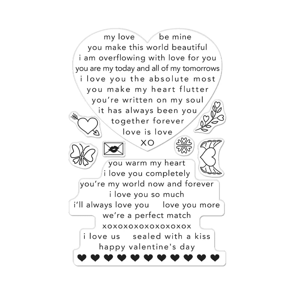 Loving Sentiment Strips Clear Stamp Set