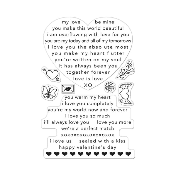 Loving Sentiment Strips Clear Stamp Set