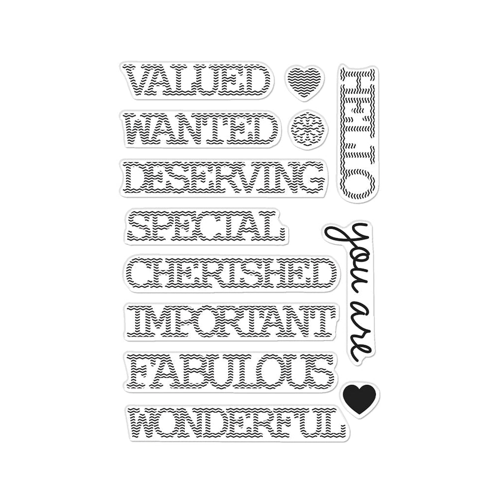 Textured Compliments Clear Stamp Set