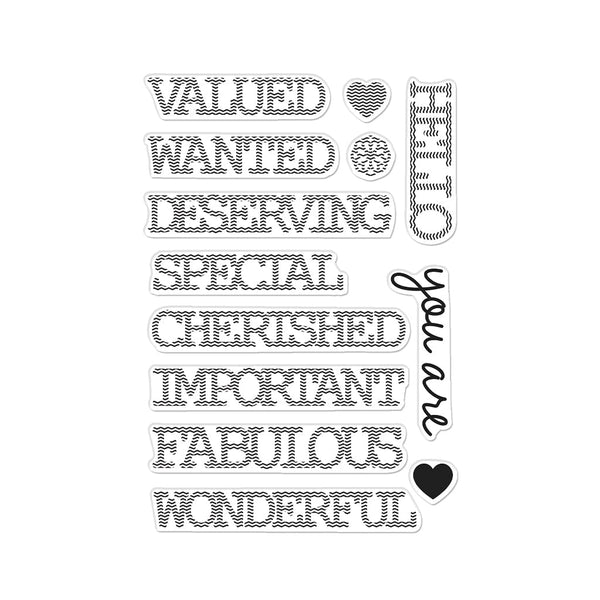 Textured Compliments Clear Stamp Set