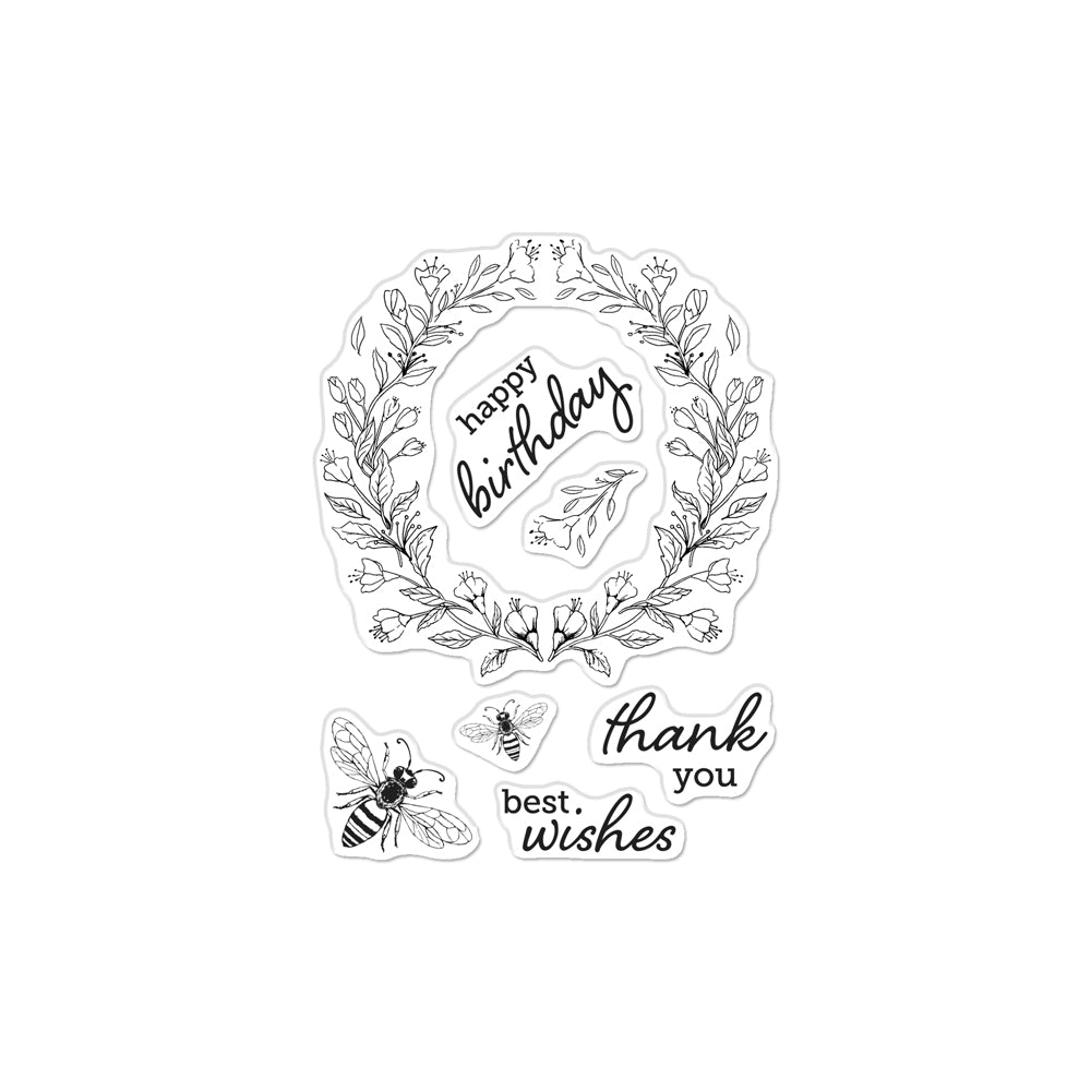 Antique Bee Clear Stamp Set