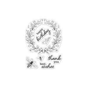 Antique Bee Clear Stamp Set