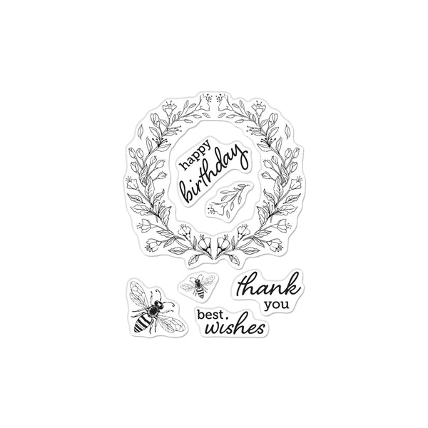 Antique Bee Clear Stamp Set