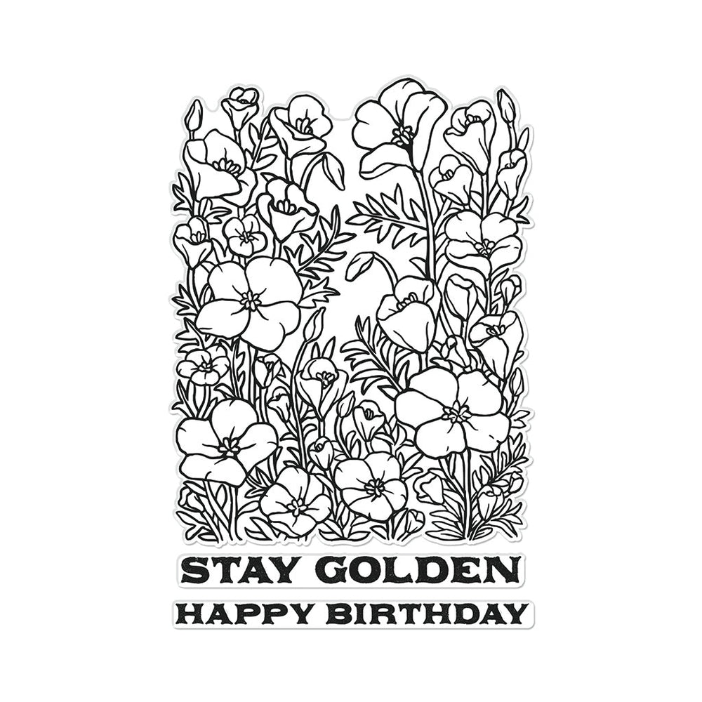 Golden Poppies Clear Stamp Set