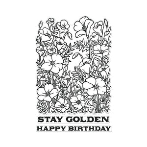 Golden Poppies Clear Stamp Set