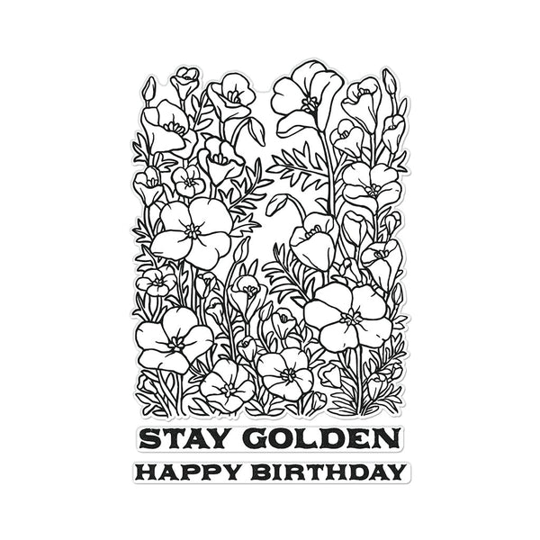 Golden Poppies Clear Stamp Set