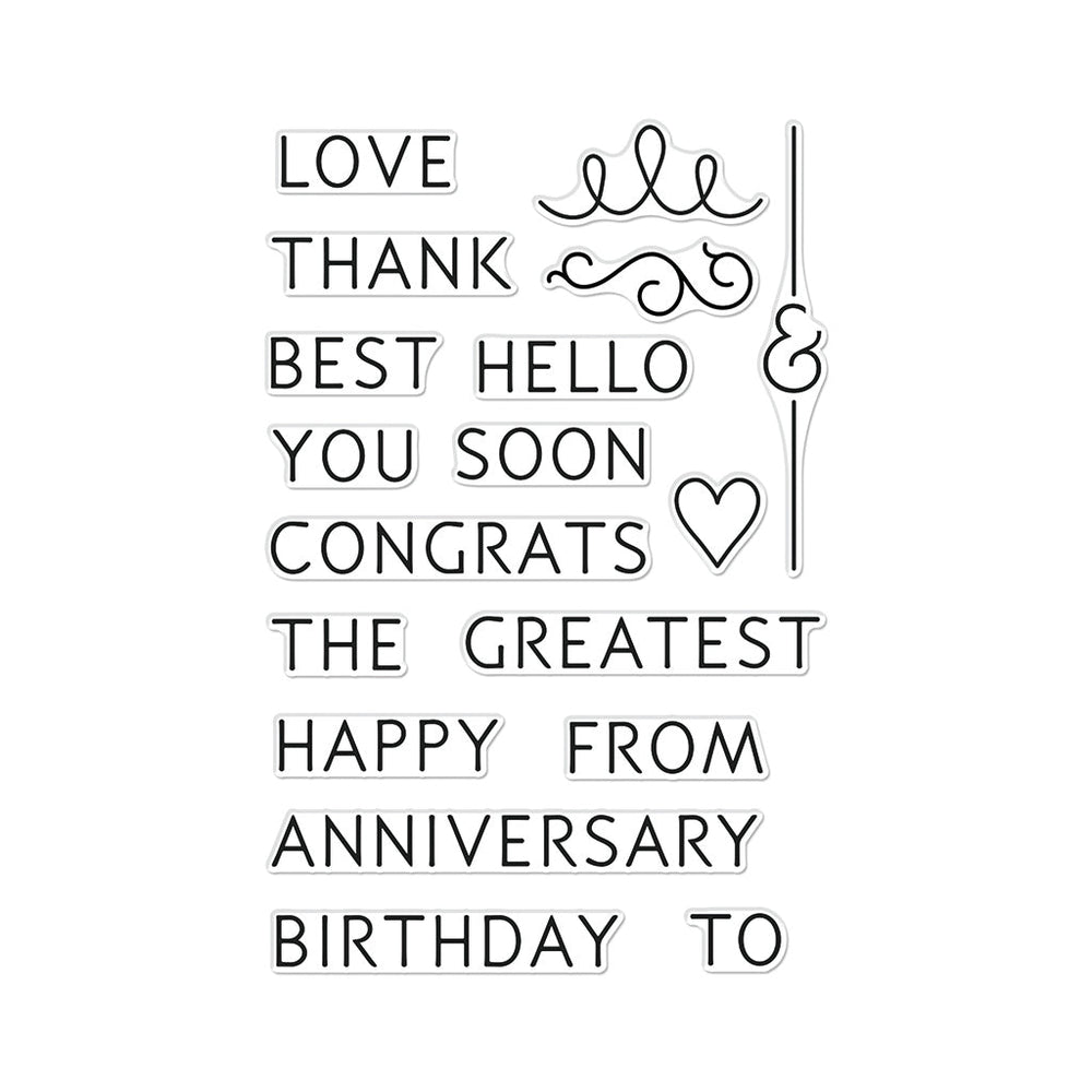 Message Basics Clear Stamp Set