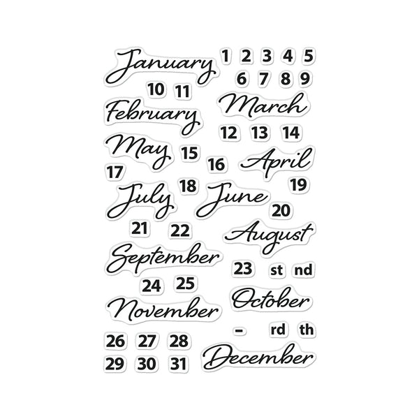 Months Clear Stamp Set