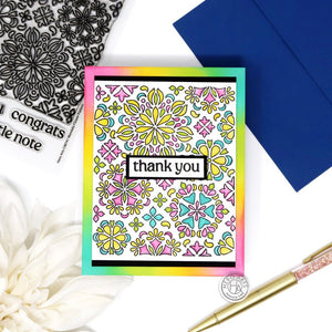 Mandala Flower Pattern Clear Stamp Set