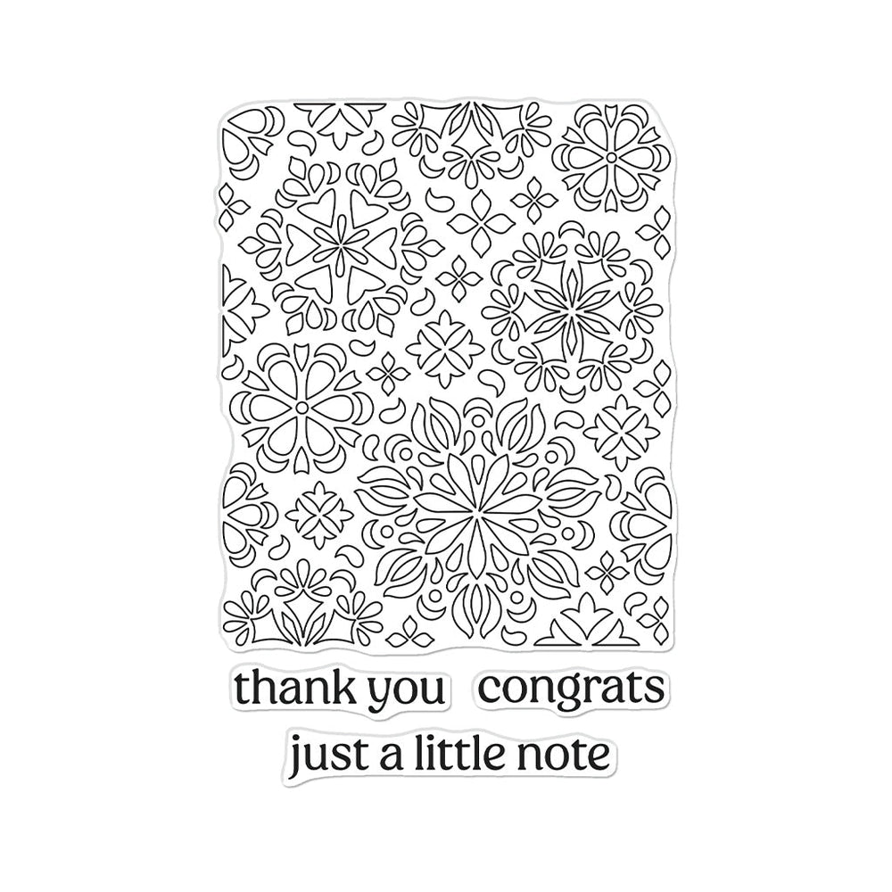 Mandala Flower Pattern Clear Stamp Set