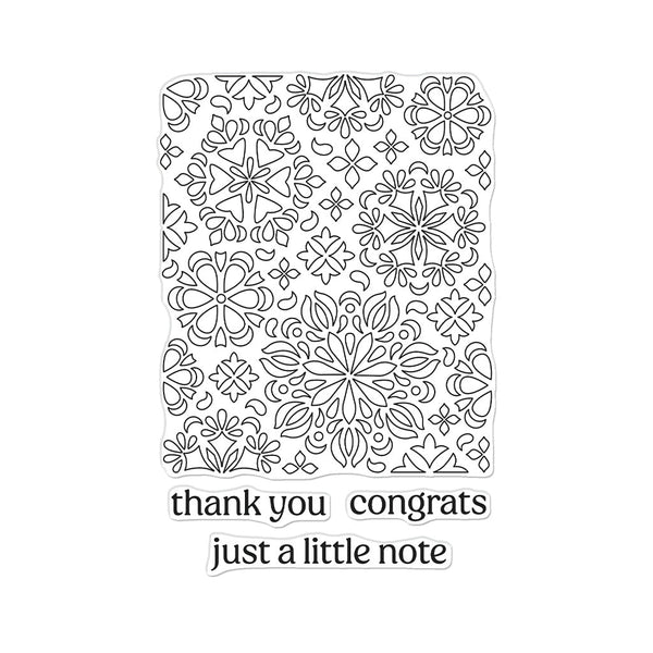 Mandala Flower Pattern Clear Stamp Set
