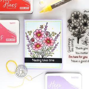 Cosmos and Lavender Clear Stamp Set