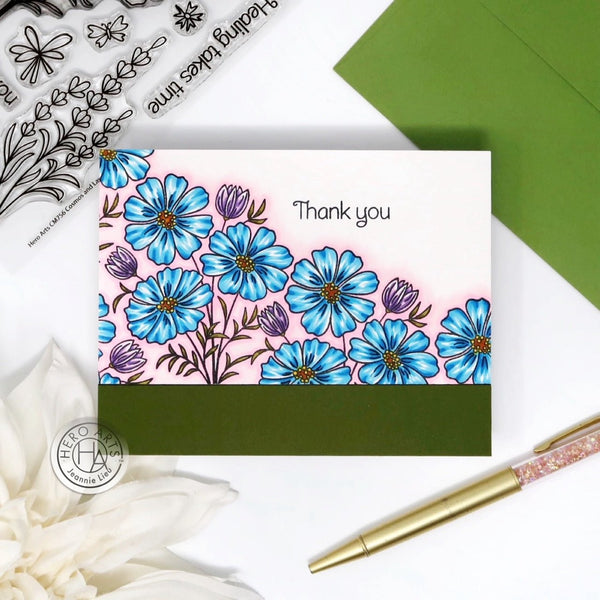 Cosmos and Lavender Clear Stamp Set