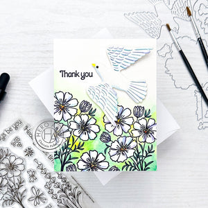 Cosmos and Lavender Clear Stamp Set