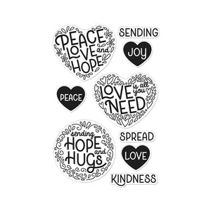 Peace & Love Clear Stamp Set