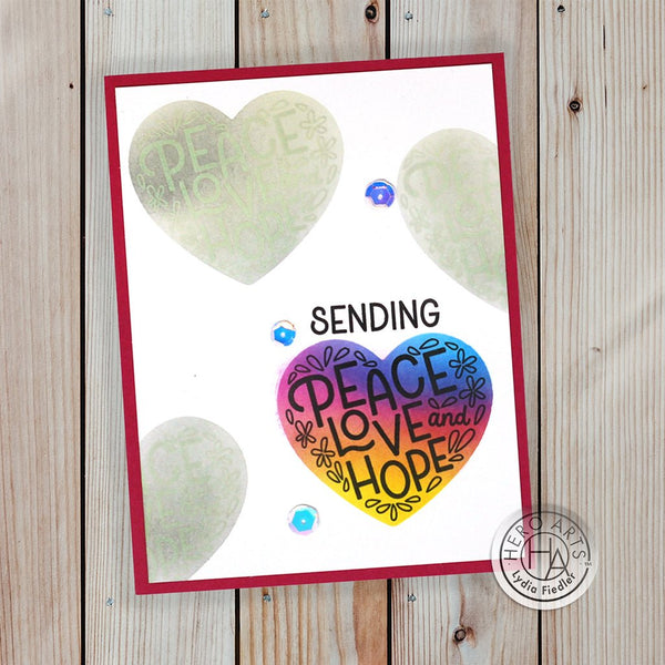 Peace & Love Clear Stamp Set