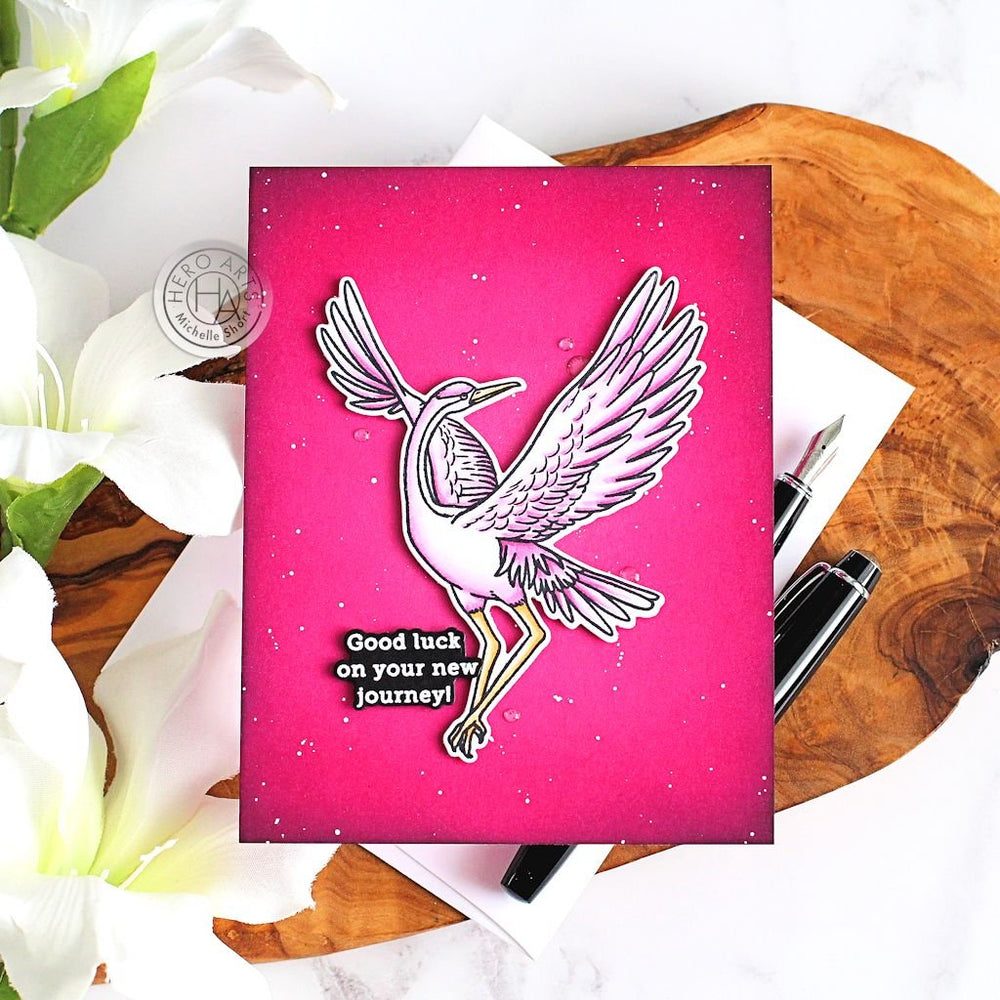 Crane Wishes Clear Stamp Set