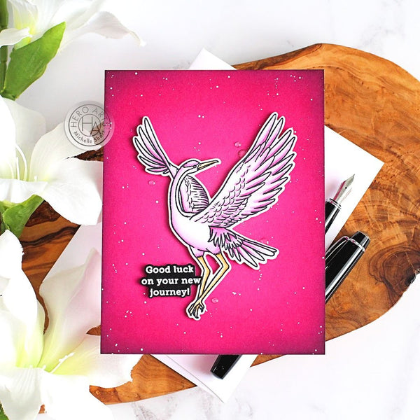 Crane Wishes Clear Stamp Set