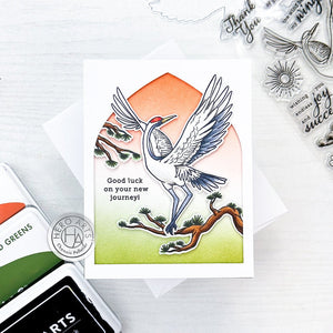 Crane Wishes Clear Stamp Set
