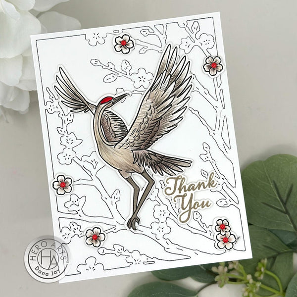 Crane Wishes Clear Stamp Set