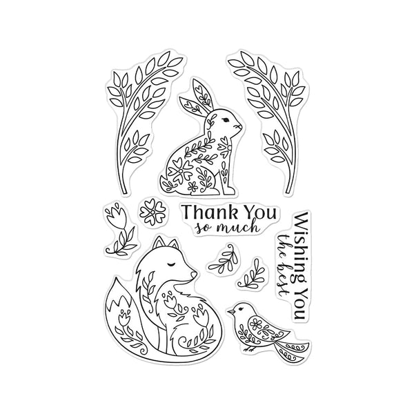 Folk Animals Clear Stamp Set
