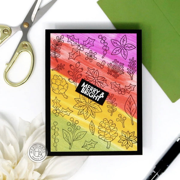 Winter Foliage Pattern Clear Stamp Set