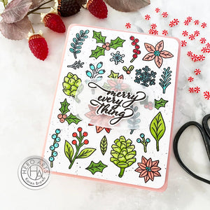 Winter Foliage Pattern Clear Stamp Set