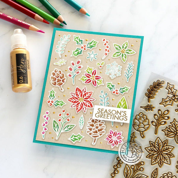 Winter Foliage Pattern Clear Stamp Set