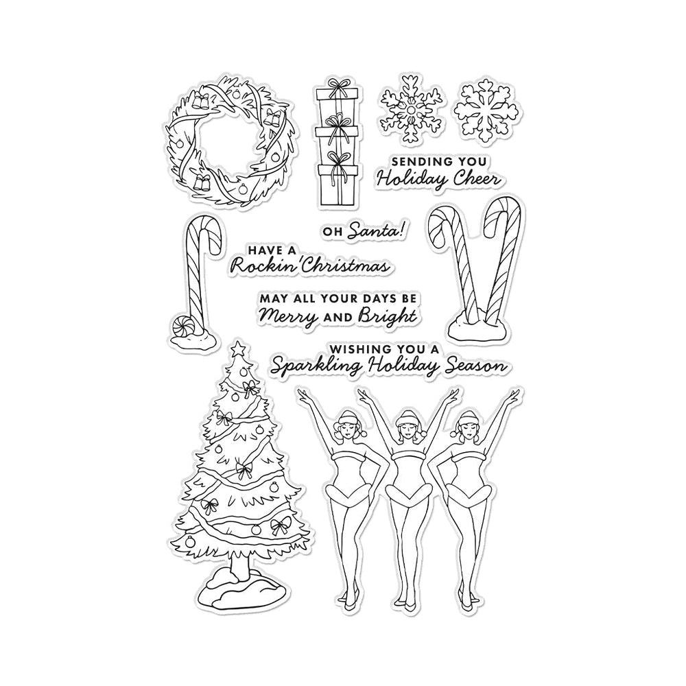 HA + RT Sparkling Holiday Stage Clear Stamp Set