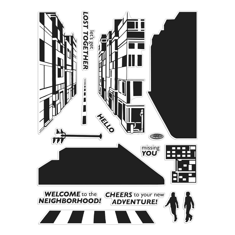 Street-View HeroScape Stamp Set from Retro Perspectives Collection by Ralph Tyndall