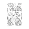 Floral Rainbow & Clouds Clear Stamp Set from the Floral Rainbow Collection