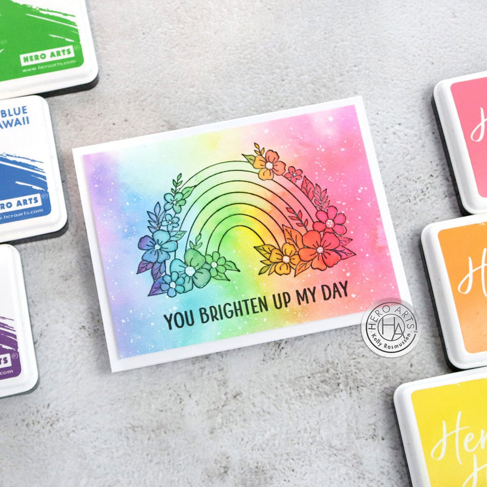 Floral Rainbow & Clouds Clear Stamp Set from the Floral Rainbow Collection
