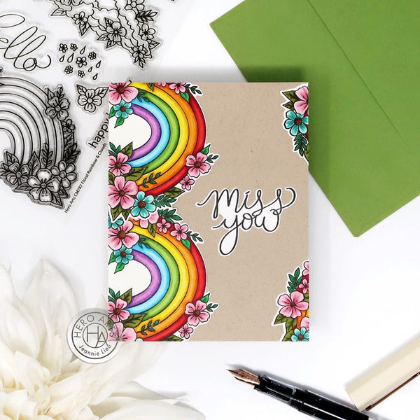 Floral Rainbow & Clouds Clear Stamp Set from the Floral Rainbow Collection