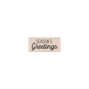 Season's Greetings Mixed Script Woodblock Stamp