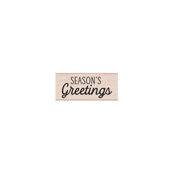 Season's Greetings Mixed Script Woodblock Stamp