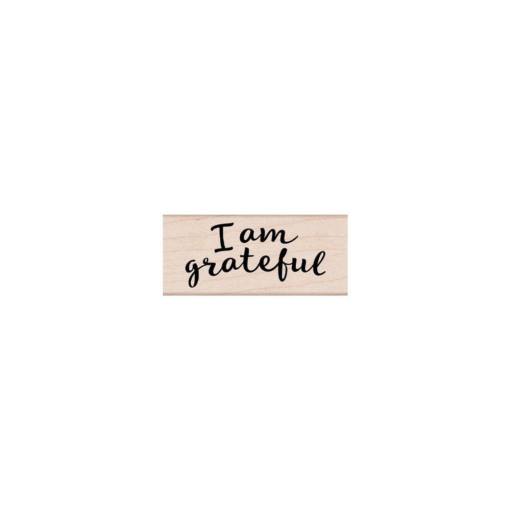 I Am Grateful Woodblock Stamp