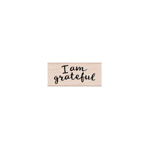 I Am Grateful Woodblock Stamp