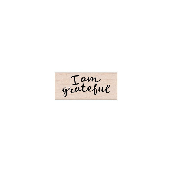I Am Grateful Woodblock Stamp