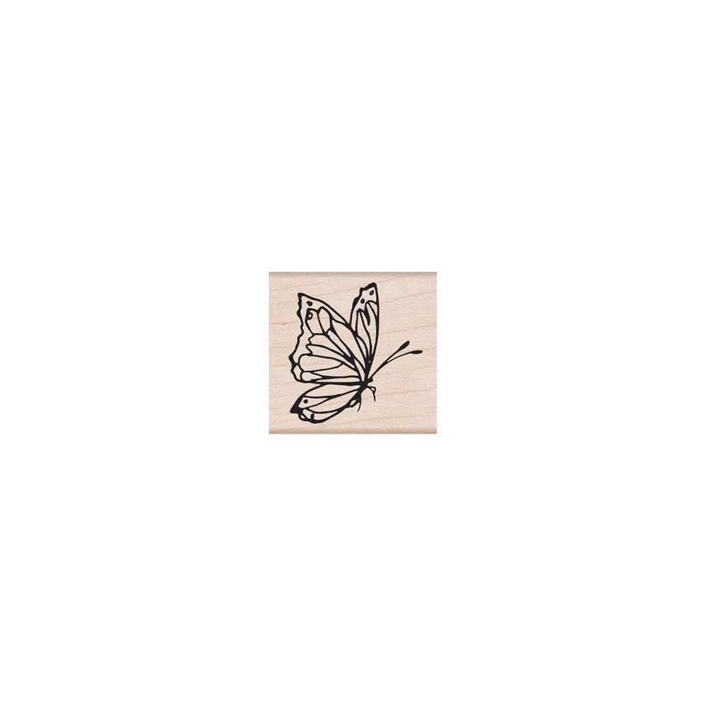 Side View Butterfly Woodblock Stamp