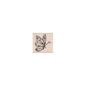 Side View Butterfly Woodblock Stamp