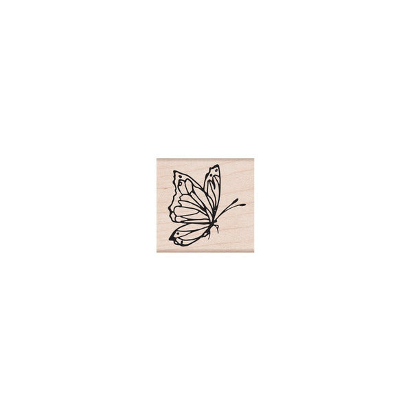 Side View Butterfly Woodblock Stamp