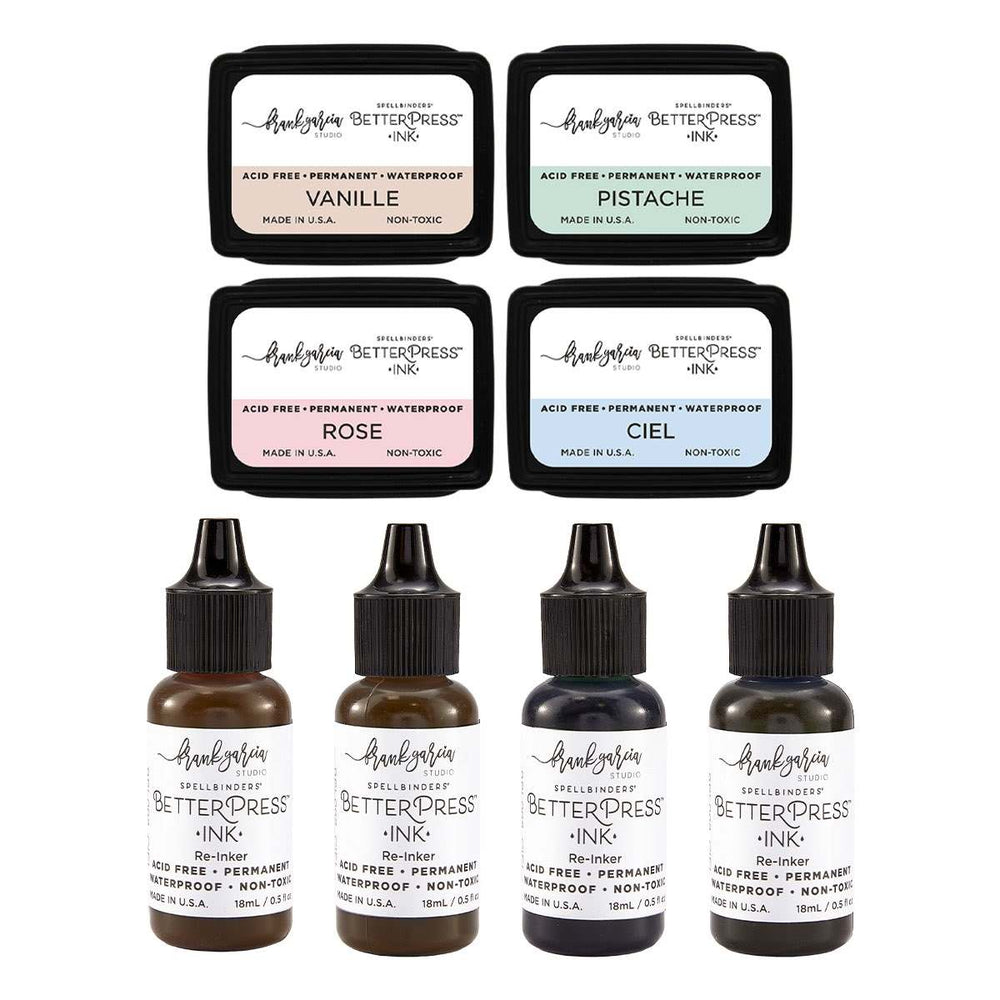Blushing Macarons BetterPress Ink Mini Set and Reinkers Bundle by Frank Garcia