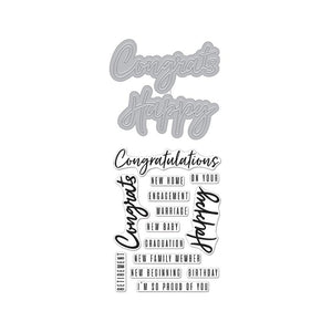 Congrats Happy Stamp & Cut Set