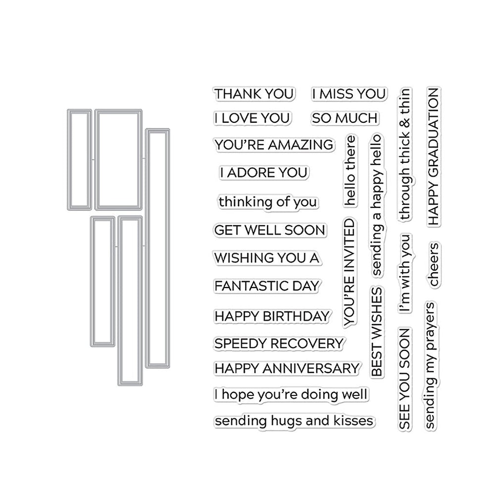 Message Strips Stamp & Cut XL Set