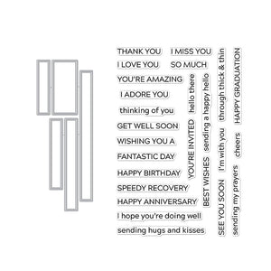 Message Strips Stamp & Cut XL Set