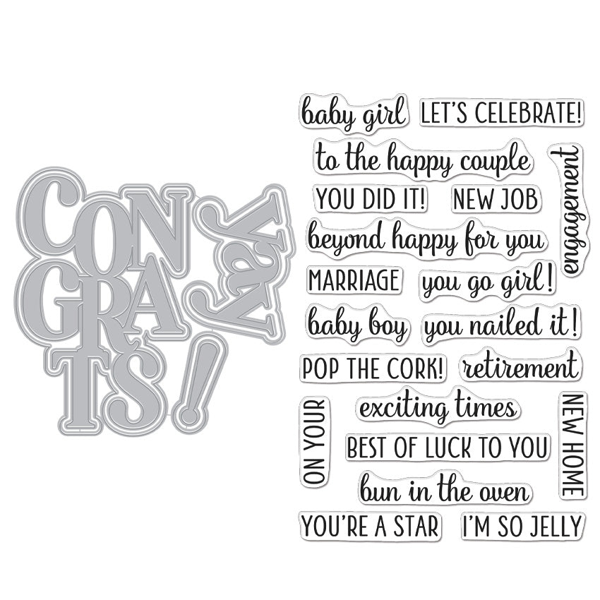 Congrats & Yay Stamp & Cut XL Set