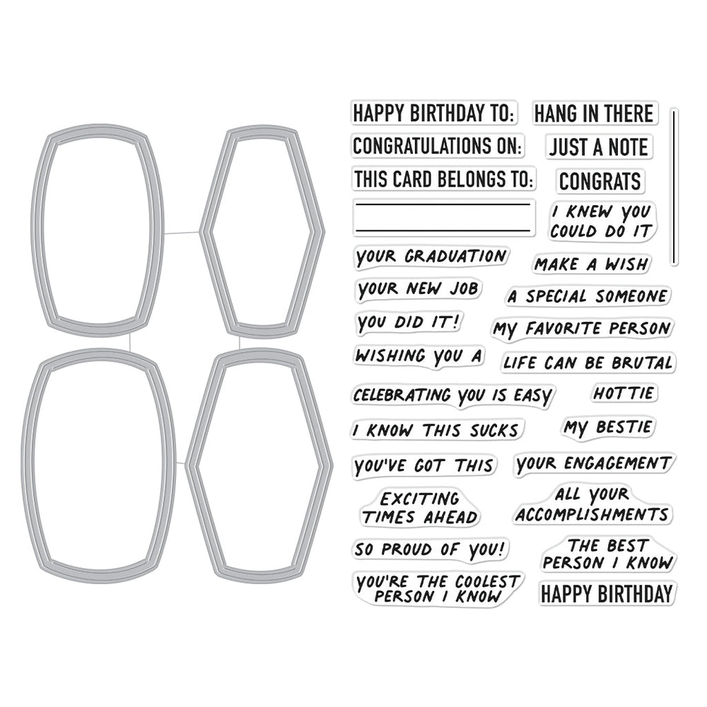 Composition Notebook Messages Stamp & Cut XL