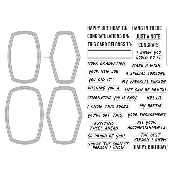 Composition Notebook Messages Stamp & Cut XL